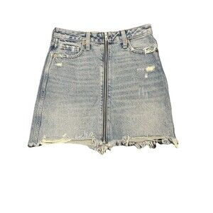 Abercrombie & Fitch Zoe Natural‎ Rise Vintage A-Line Denim Skirt Size 25/0 EUC